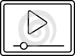 Video Player Vector icon that can easily modify or edit
