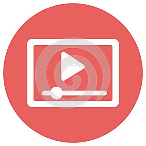 Video Player Vector icon that can easily modify or edit