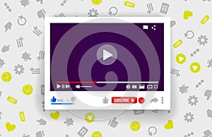 Video Player Vector illustration