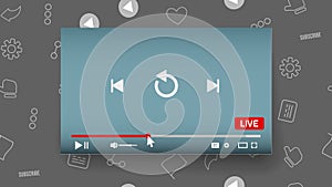 Video Player Vector illustration