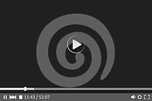 Video Player Vector illustration. High quality design.