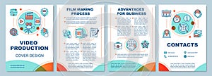 Video production agency brochure template layout