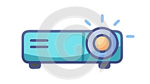 Video Projector Cinema Vector Icon, vector design Generative AI