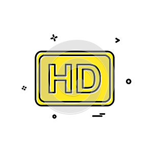 Video quality icon design vector