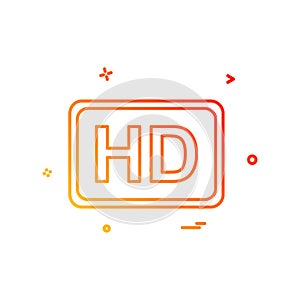 Video quality icon design vector