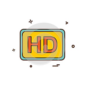 Video quality icon design vector