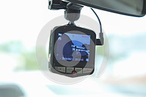 Video recorder car camera for safety on the road accident