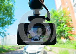 A video recorder for recording a video for car. DVR for installation on the windshield