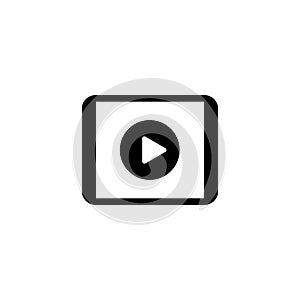 Video Report Icon. Business Concept. Flat Design