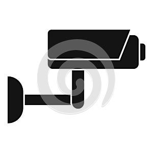 Video road security icon simple vector. Camera control