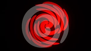 Video of rotation color glass or crystal hypnosis spiral. Light of seamless loop