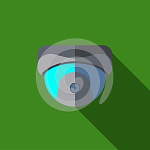 Video security camera icon or illustration in flat style