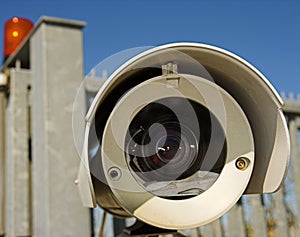 Video security surveillance camera close up.
