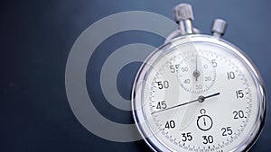 Video showing close-up chronograph in action