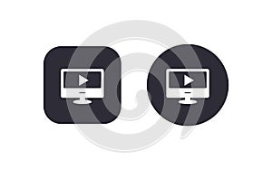 Video stream icon button vector illustration scalable vector design