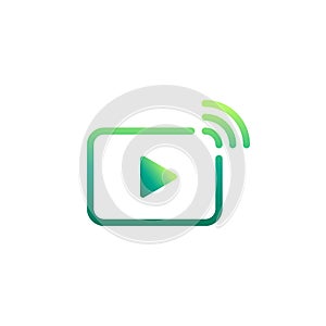 Video, stream and streaming icon