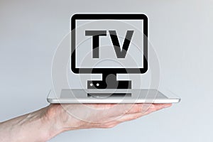 Un rete informatica mondiale televisione accorto telefono O 