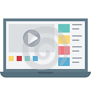 Video Streaming Isolated Vector icon that can be easily edit or modified