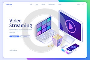 Video streaming, online service with live stream