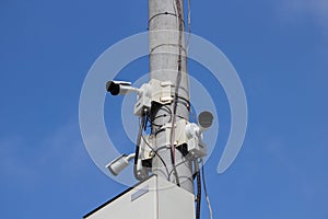 Video surveillance cameras in the city