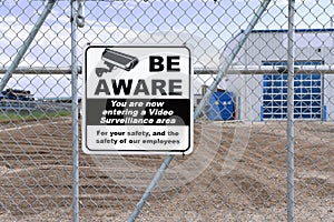 Video Surveillance Warning Sign