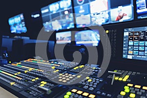 video switch of Television Broadcast, working with video and audio mixer