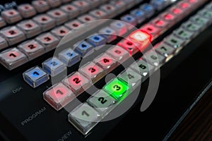 Video switch of Television Broadcast, working with video and audio mixer