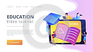 Video tutorial concept vector illustration.