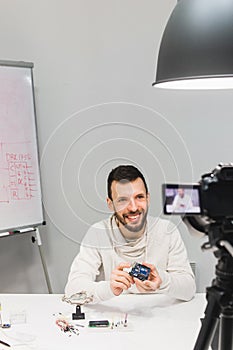 Video tutorial creation filming backstage concept