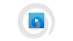 Video tutorial icon on white background. Motion graphics.