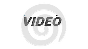 Video tutorial icon on white background. Motion graphics.