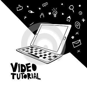 Video tutorial vector hand drawn lettering