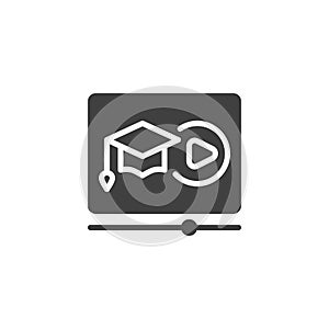 Video tutorial vector icon