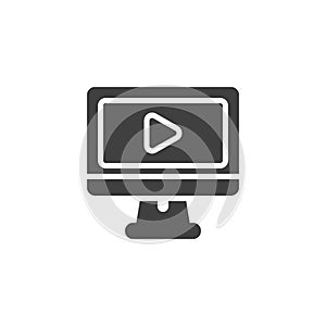 Video tutorial vector icon