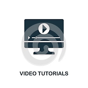 Video Tutorials creative icon. Simple element illustration. Video Tutorials concept symbol design from online education collection