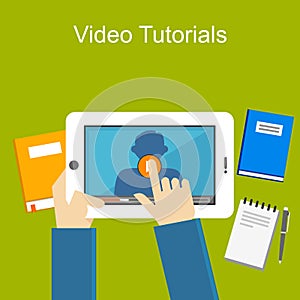 Video tutorials illustration.