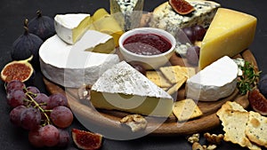 Video of various types of cheese - parmesan, brie, roquefort