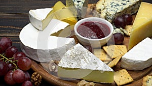 Video of various types of cheese - parmesan, brie, roquefort