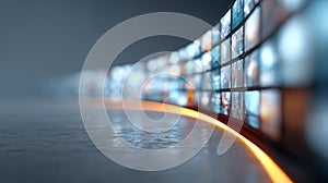 Video wall displaying multiple digital media screens