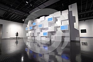 Video wall in a exhibition room