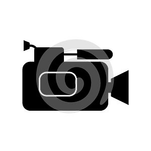 Videocamera black color icon .