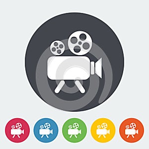 Videocamera Vector Flat Icon