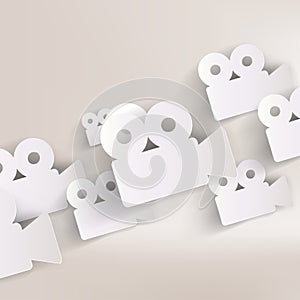 Videocamera web icon, flat design