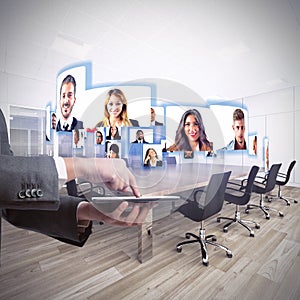 Videoconference business team