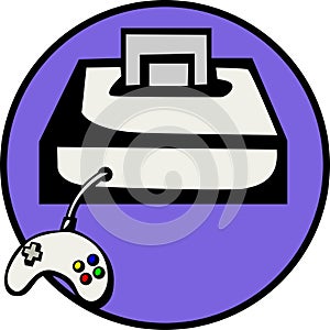 videogame console with game. Vector file available