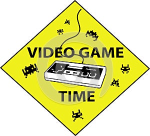 Videogame time sign