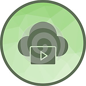 Videos on Cloud icon vector image.