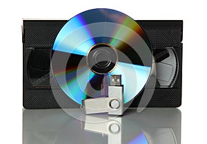 Videotape with dvd and usb stick