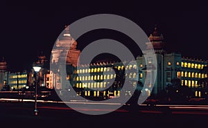 Vidhan Soudha Bangalore illuminated photo