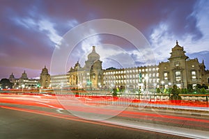 Vidhana Soudha , Landmark of Bangalore, Karnataka, India during a beautiful sunset.